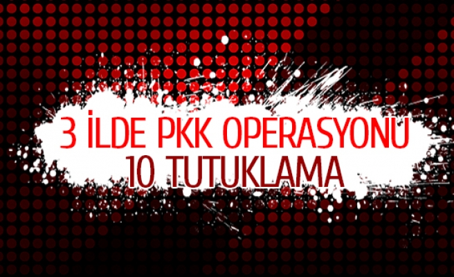 3 ilde pkk operasyonu: 10 tutuklama
