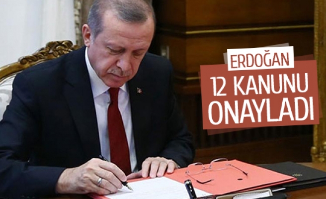 Erdoğan 12 kanunu onayladı