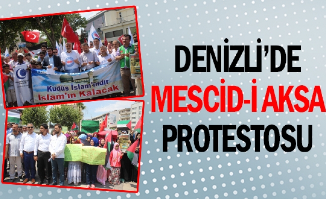 Denizli’de Mescid-i Aksa protestosu