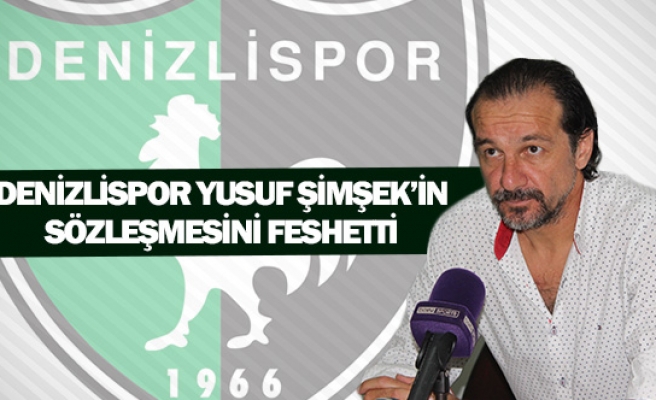 Denizlispor Yusuf Şimşek’in sözleşmesini feshetti