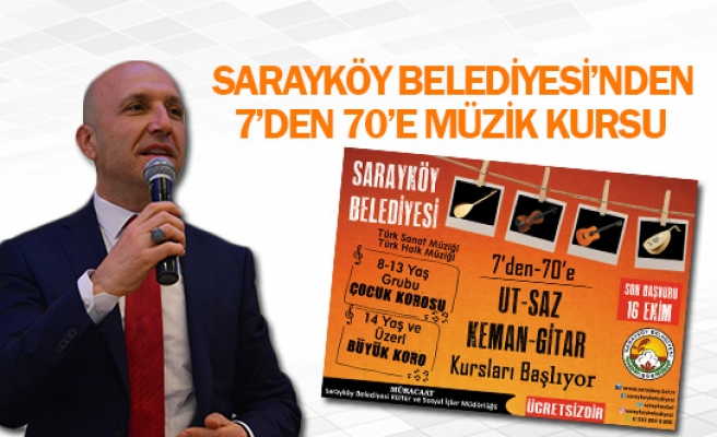 Sarayköy Belediyesi’nden 7’den 70’e müzik kursu