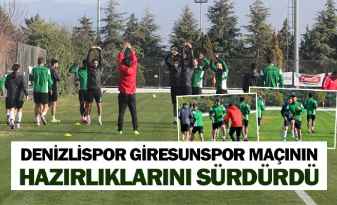 Denizlispor Giresunspor maçının hazırlıklarını sürdürdü