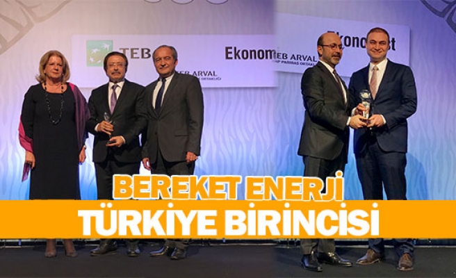 Bereket Enerji Türkiye ikinciliği ödülünü aldı