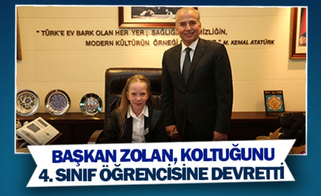 Başkan Zolan, koltuğunu 4. sınıf öğrencisine devretti