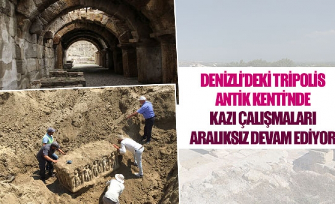 Denizli’deki Tripolis Antik Kenti’nde kazı çalışmaları aralıksız devam ediyor 