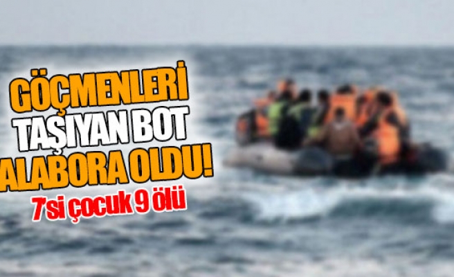 Göçmenleri taşıyan bot alabora oldu!