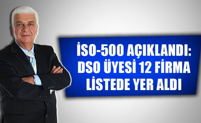 İSO-500 açıklandı: DSO üyesi 12 firma listede yer aldı