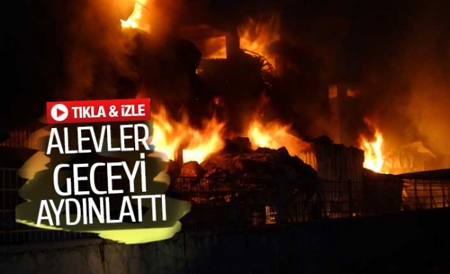 Tekstil fabrikası hala alev alev yanıyor (GÖRÜNTÜLÜ)