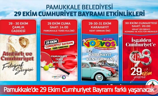 Pamukkale’de 29 Ekim Cumhuriyet Bayramı farklı yaşanacak