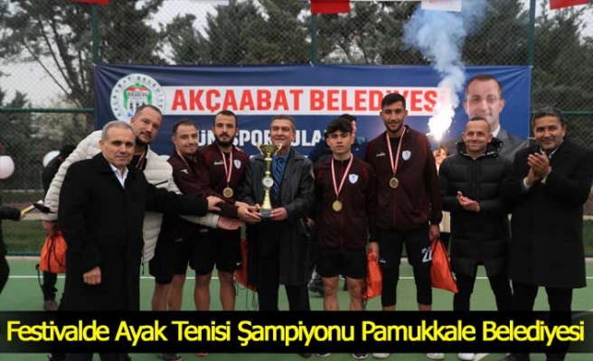 Festivalde Ayak Tenisi Şampiyonu Pamukkale Belediyesi