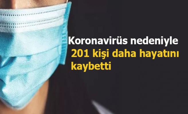 Koronavirüs nedeniyle 201 kişi daha hayatını kaybetti