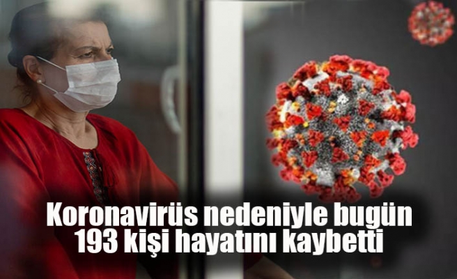 Koronavirüs nedeniyle bugün 193 kişi hayatını kaybetti