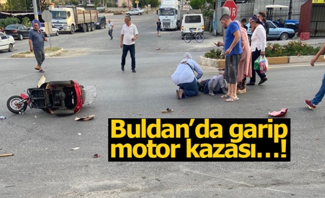 Buldan’da garip motor kazası!