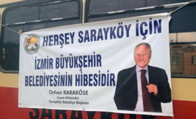 Hurda otobüsler Sarayköy’e hibe edildi