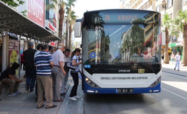 Denizli'de Büyükşehir otobüsleri ücretsiz